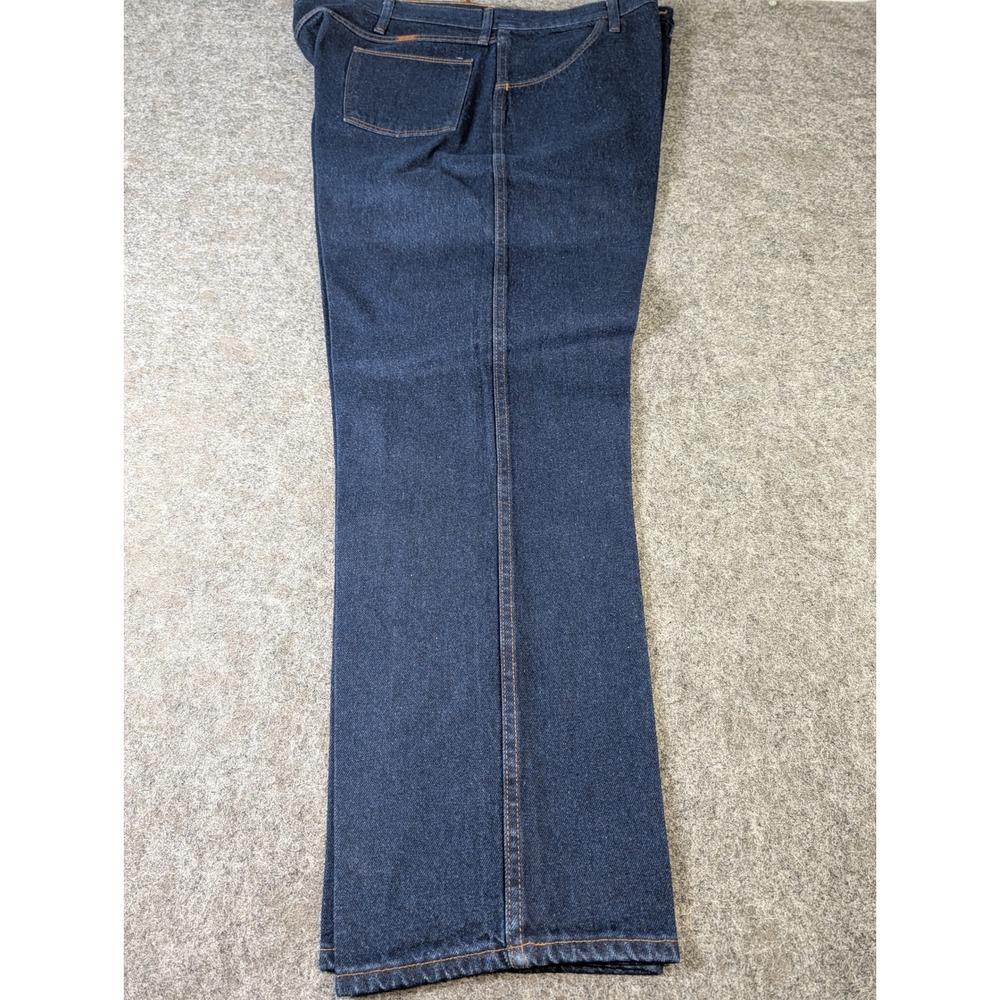 Rustler Mens Regular Fit Denim Jeans Indigo Blue Cotton 87619PW 44x30 Starched - Picture 2 of 11